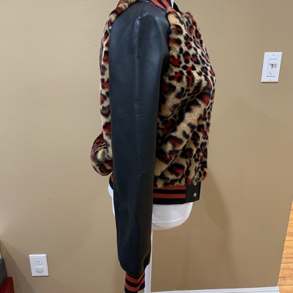 MOTHER Letterman leopard bomber jacket - Picture 6 of 10